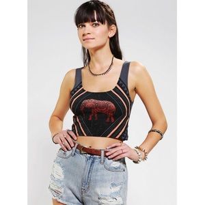 Gray Out From Under Henna Elephant Bra Top